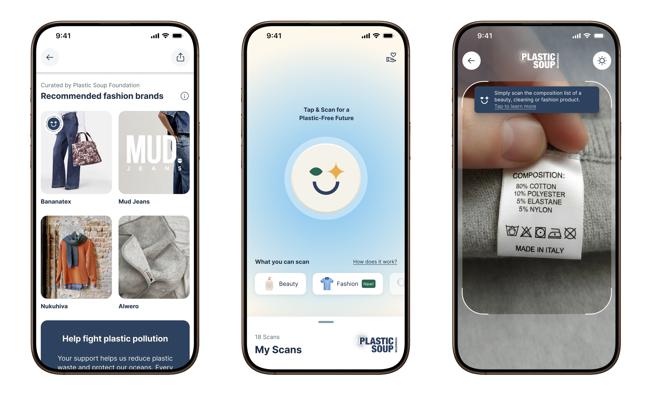 Kleding scannen op plastic met PFF-app
